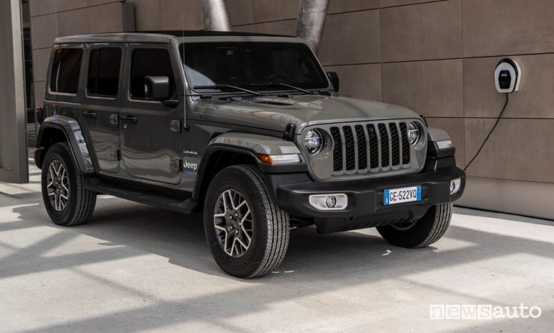 Jeep Wrangler 2022, solo ibrido plug-in 4xe, caratteristiche e prezzo