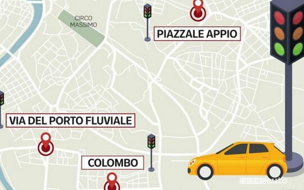 Semafori intelligenti smart Google a Roma
