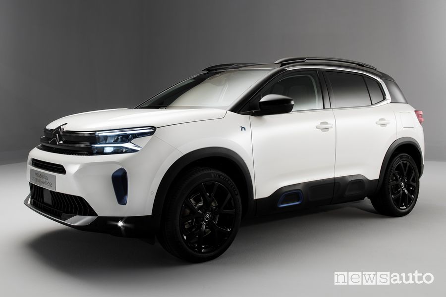 Vista di profilo nuovo Citroën C5 Aircross ibrido plug-in