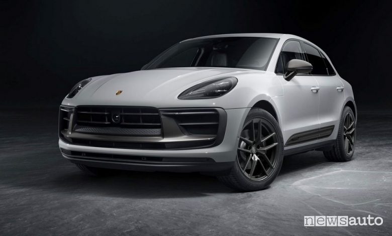 Vista di profilo nuova Porsche Macan T
