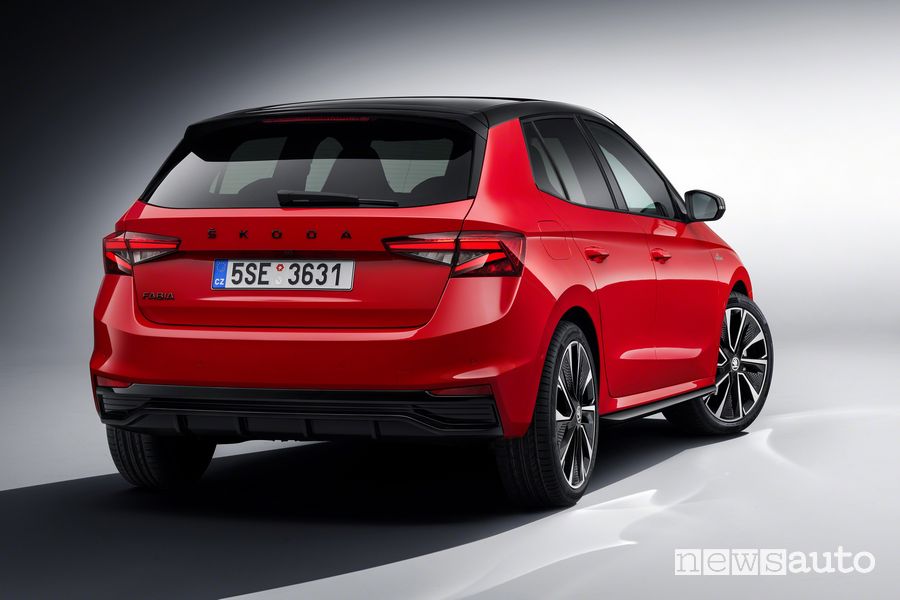 Vista posteriore Skoda Fabia Monte Carlo
