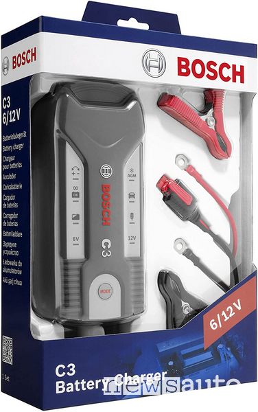 Bosch C3 - caricabatterie intelligente e automatico - 6V-12V / 3.8A