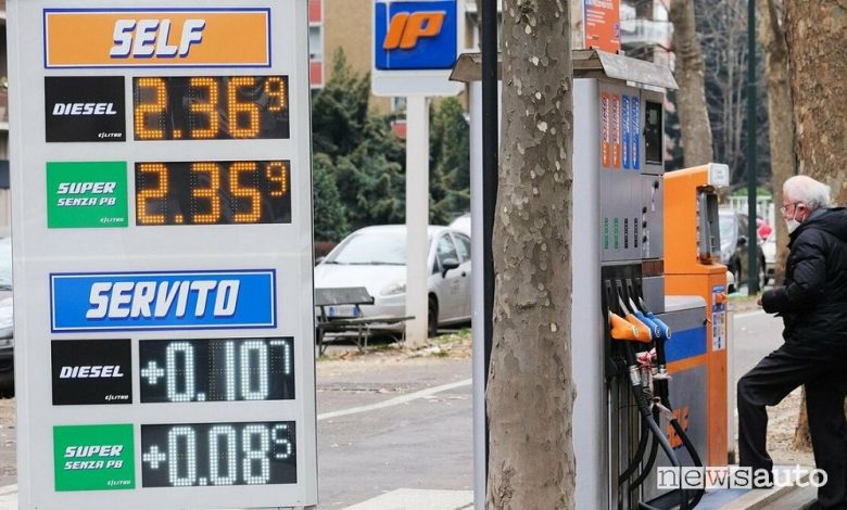 Prezzo medio nazionale carburanti benzina gasolio