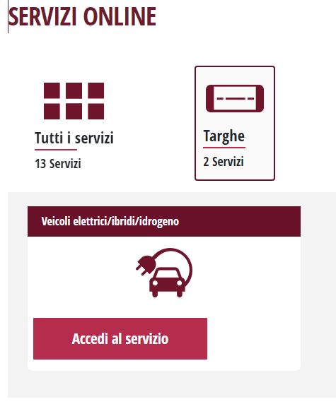 Accesso al servizio Veicoli Elettrici Ibridi ed Idrogeno del Comune di ROMA