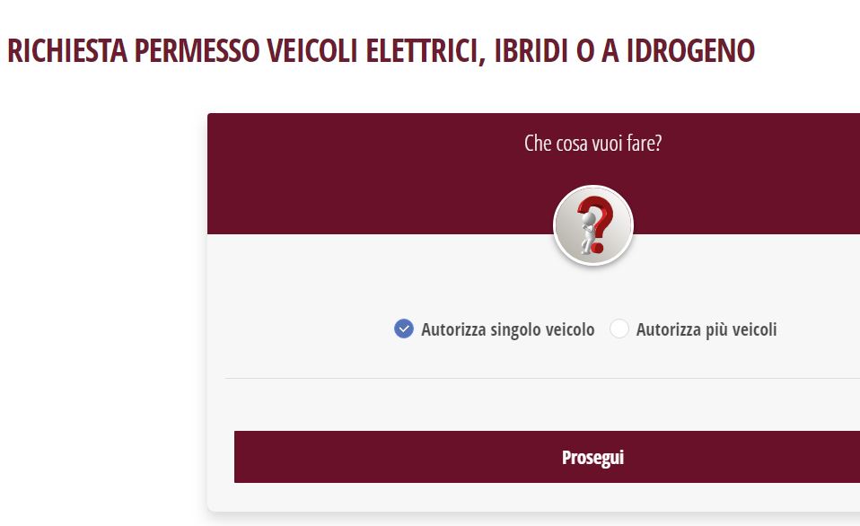 Autorizzazione auto elettrica o ibrida sul portale della mobilità del Comune di Roma