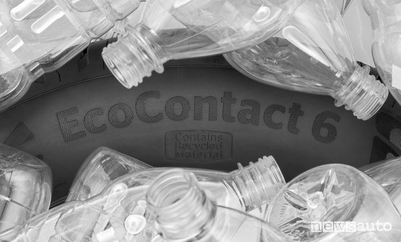 Plastica riciclata PET nei pneumatici Continental