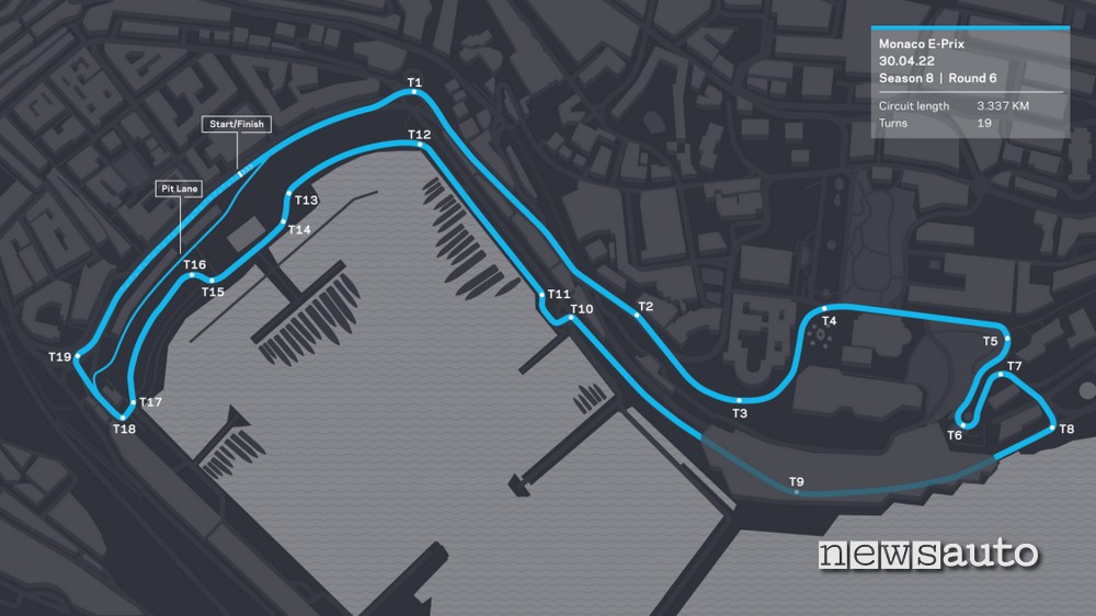 Formula E circuito di Monte Carlo gara elettrica ePrix Monaco