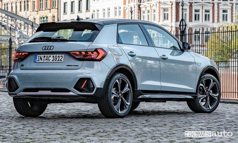 Vista posteriore Audi A1 allstreet