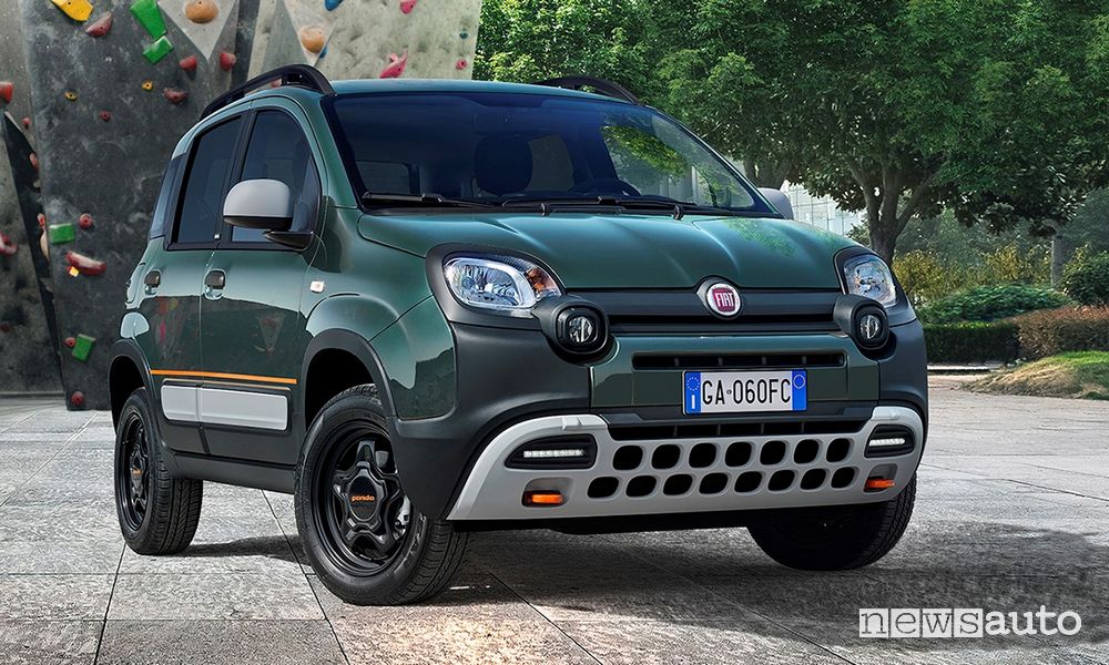 Vista di profilo Fiat Panda Garmin