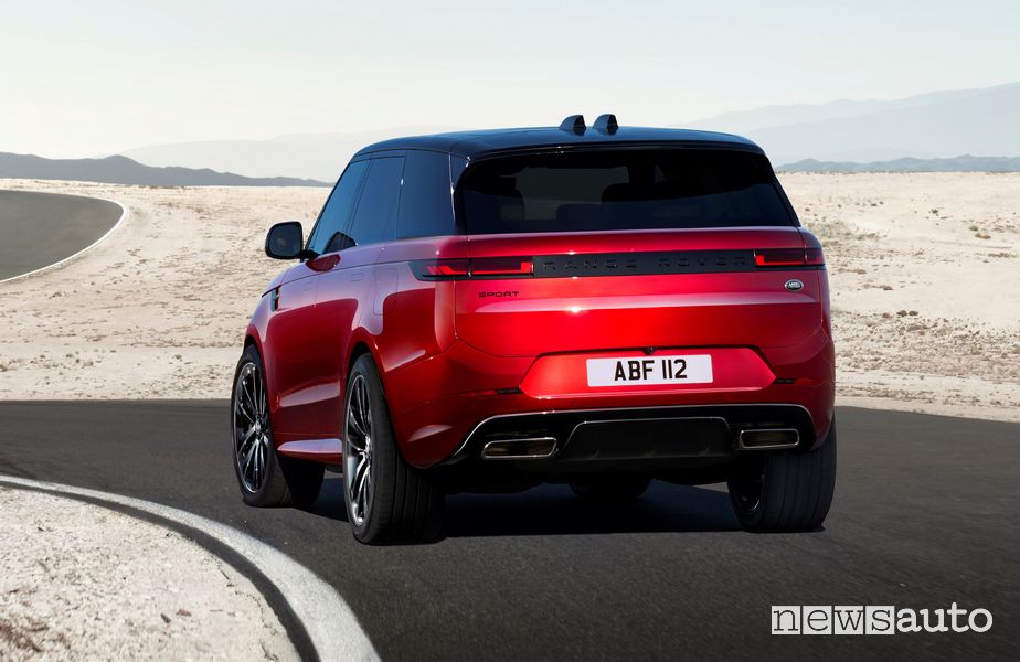 Vista posteriore nuovo Range Rover Sport