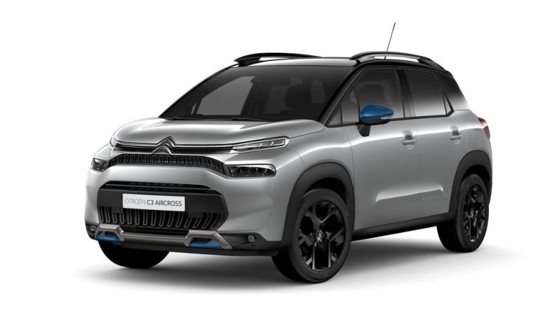 Vista di profilo Citroën C3 Aircross Rip Curl