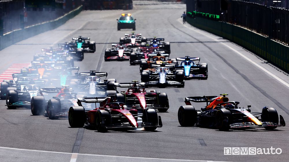 partenza del Gp Azerbaijan 2022