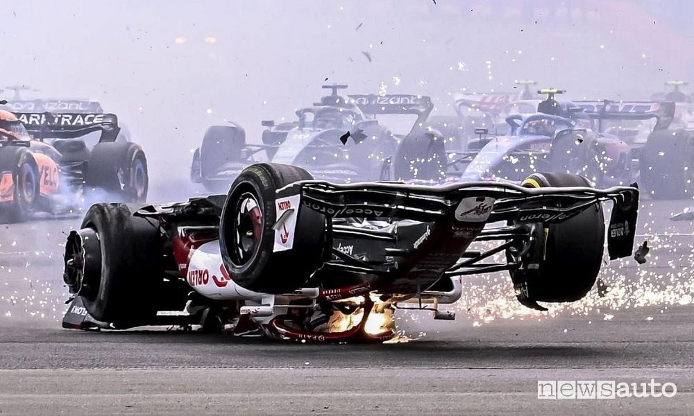 Incidente Silverstone Alfa Romeo capovolta, VIDEO