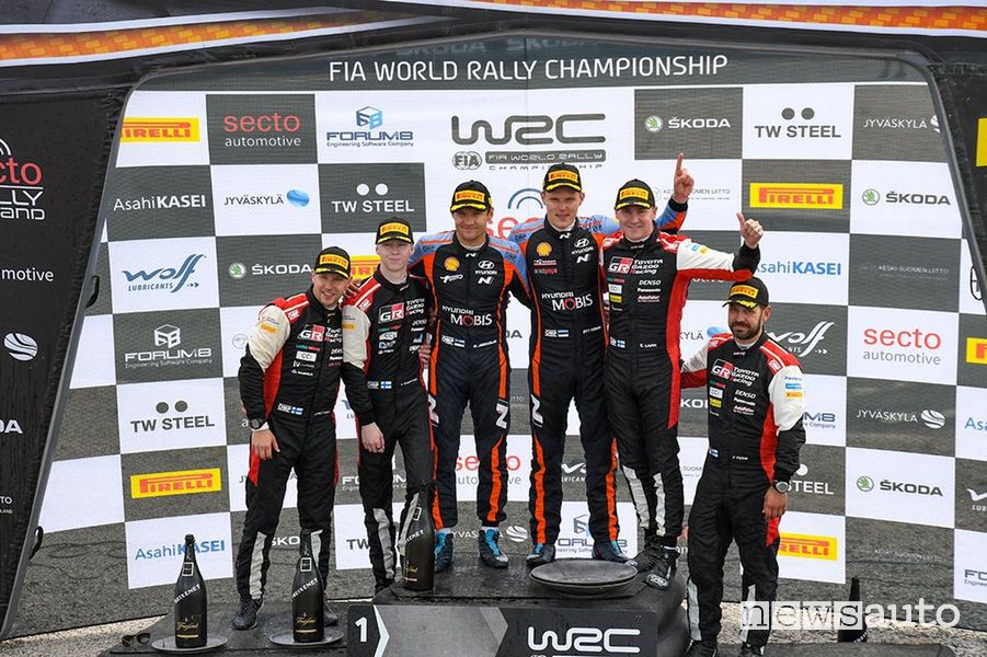 WRC 2022 Rally Finlandia podio