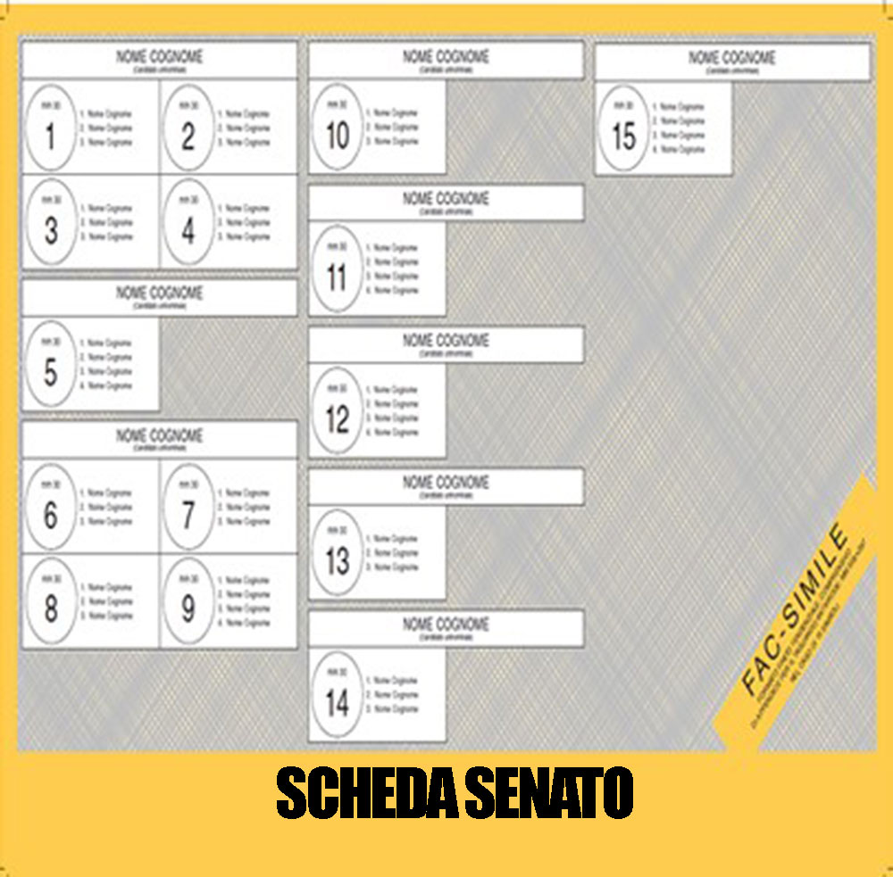 Scheda elettorale 2022 Senato