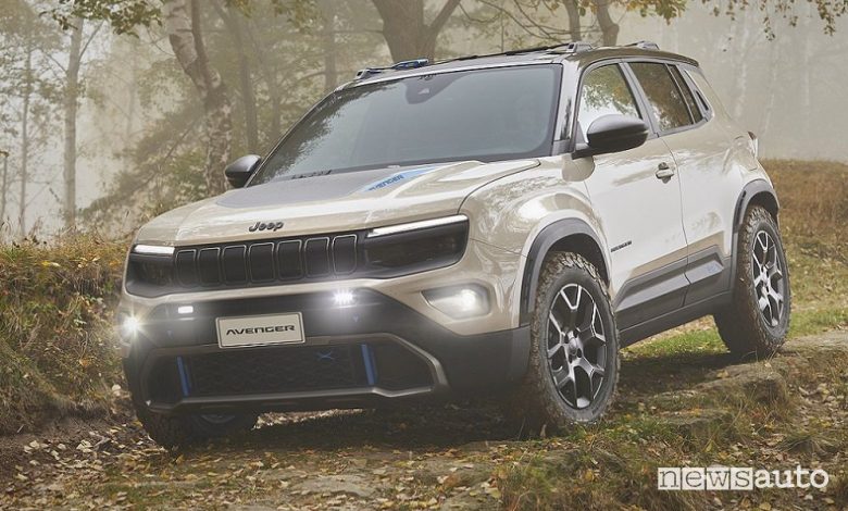 Jeep Avenger 4x4 Concept anteriore 3/4