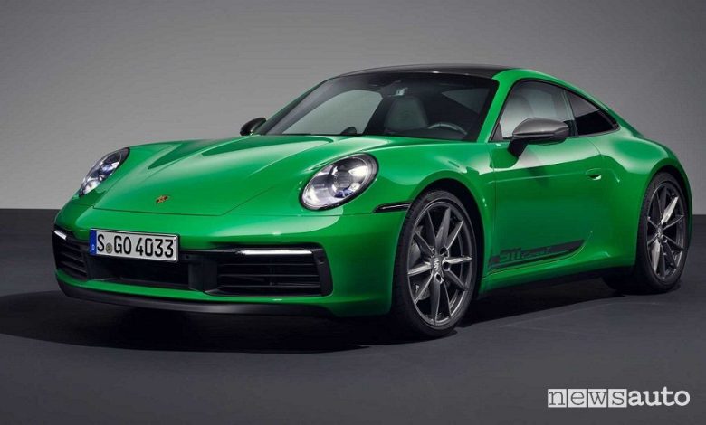 Porsche 911 Carrera T anteriore 3/4