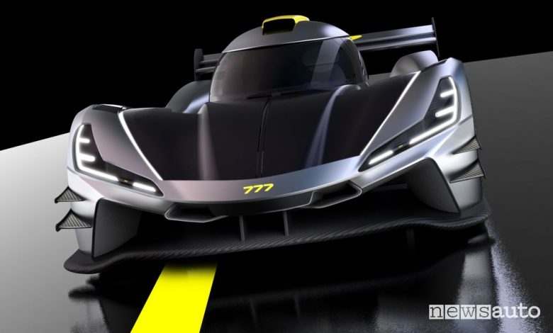 777 hypercar vista frontale