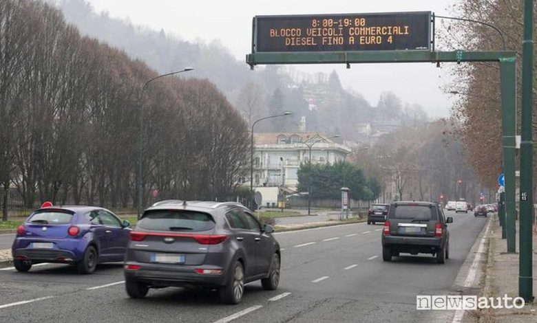 Blocco del traffico Torino nella nuova ZTL Ambientale