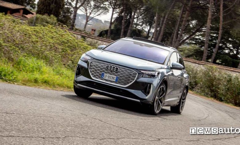 Audi Q4 e-tron prova su strada