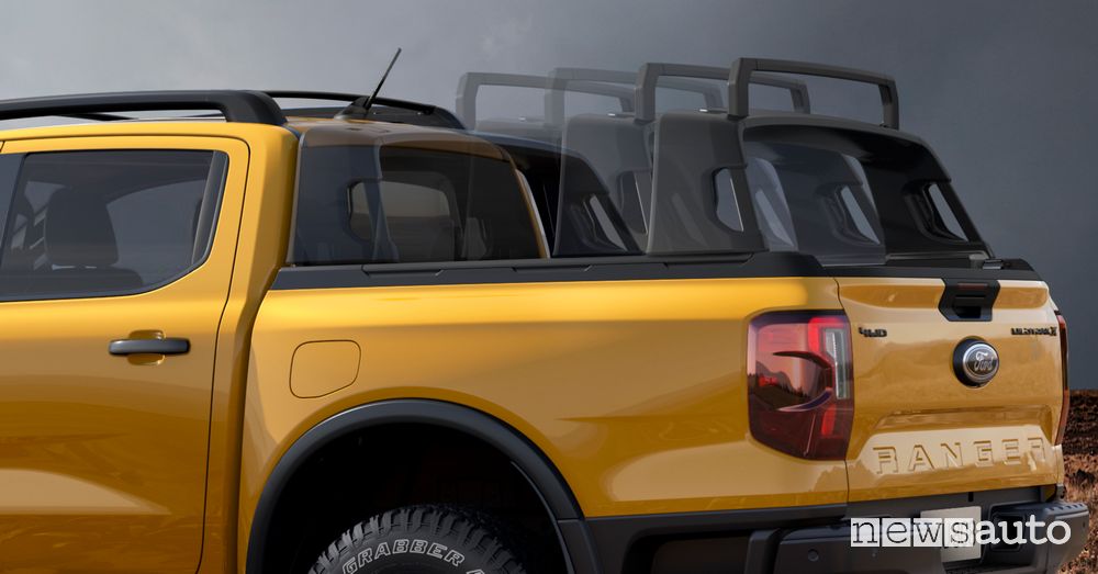 Ford Ranger Wildtrak X sistema di carico Flexible Rack System
