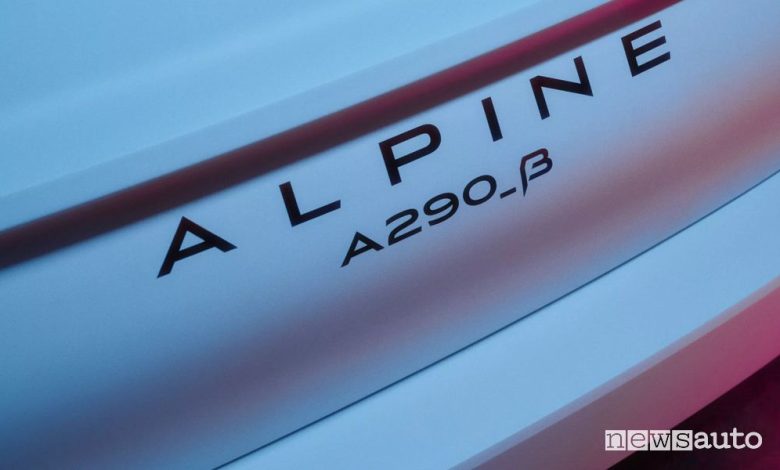 Alpine elettrica, anteprima A290_β, data uscita