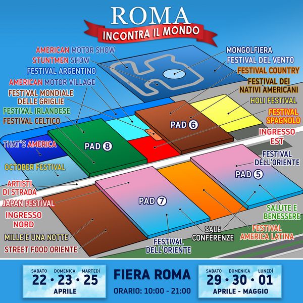 Padiglioni Fiera di Roma in occasione dell'American Motor Show 2023