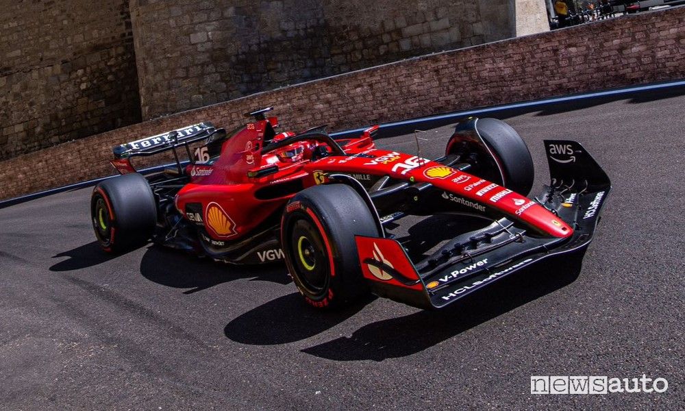 Qualifiche F1 Azerbaijan 2023 Leclerc Ferrari pole position