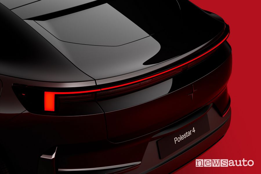 Polestar 4 firma luminosa posteriore