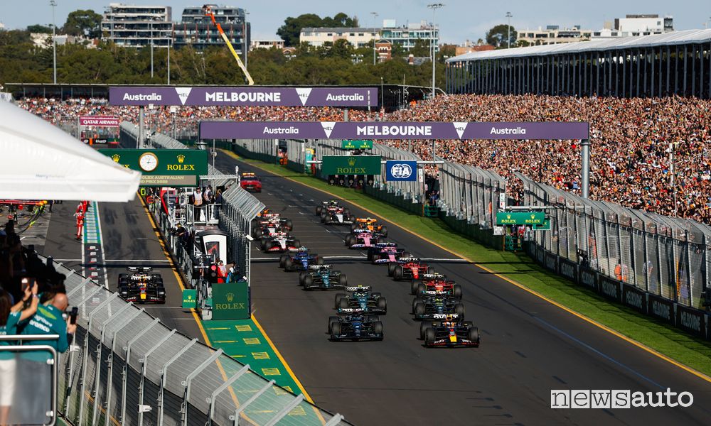 partenza del Gp d'Australia F1 2023