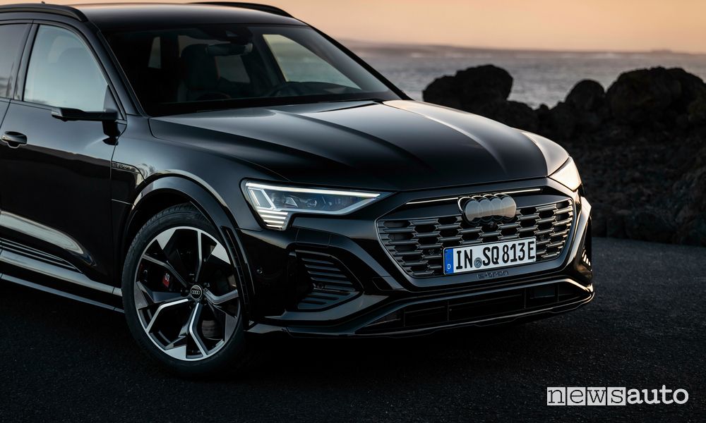 Audi SQ8 e-tron frontale, paraurti anteriore