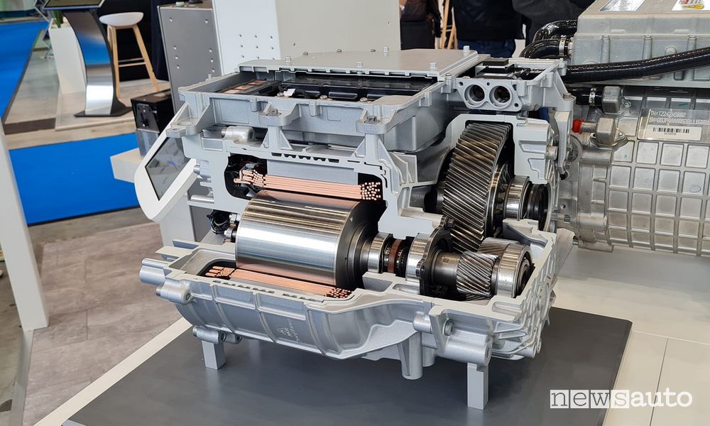 motore elettrico in mostra al The Battery Show Europe 2023