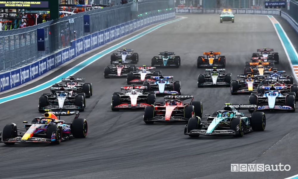 Partenza del Gp di Miami F1 2023