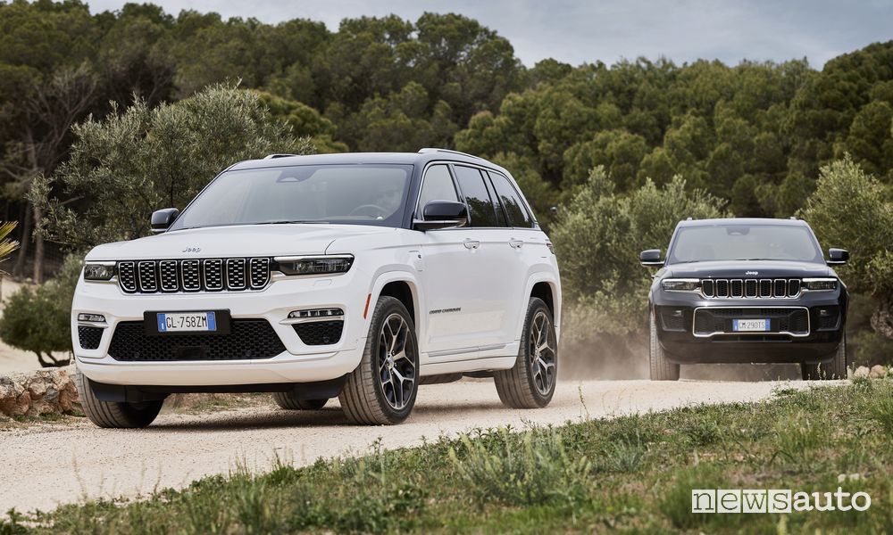 Nuova Jeep Grand Cherokee frontale sullo sterrato