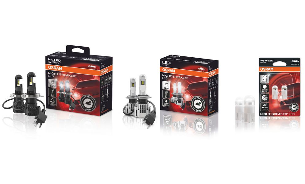 Luci a LED Osram Night BreakerH4 LED, H7 LED e W5W