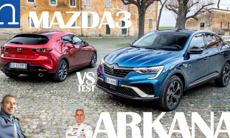 Mazda3 eSKYACTIV-X contro Renault Arkana E-Tech prova consumi