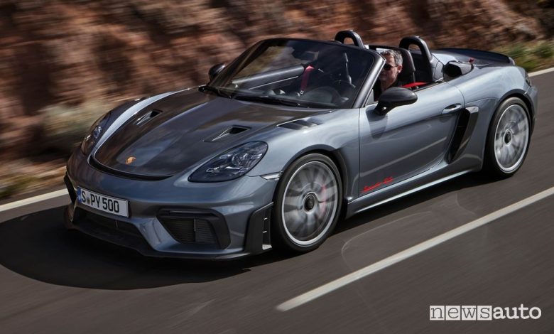 Porsche 718 Spyder RS su strada