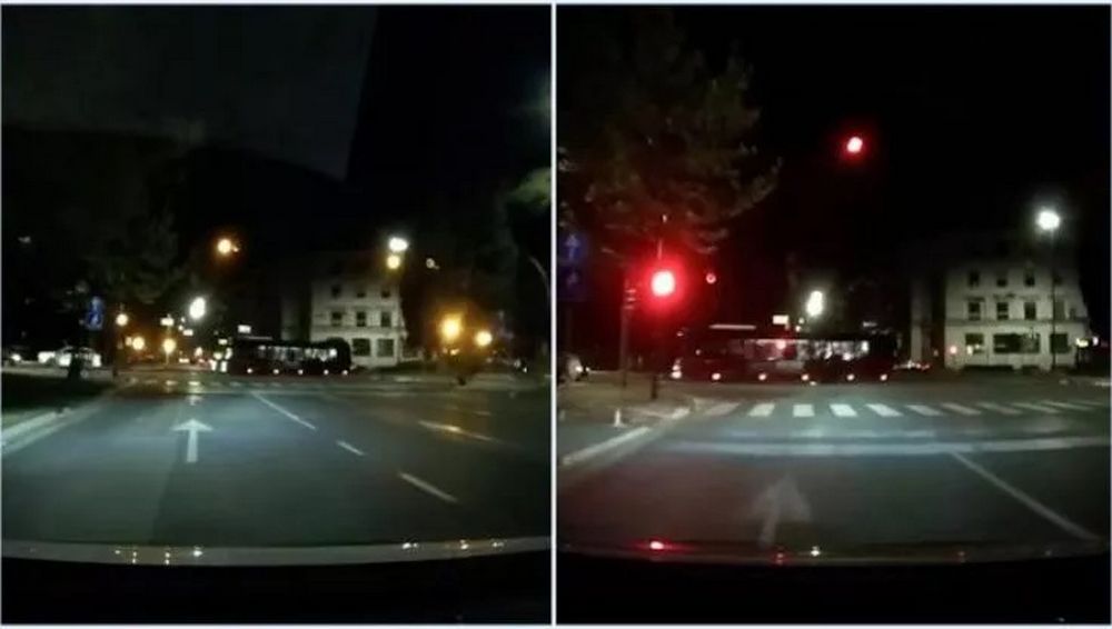 sequenza del video che mostra il funzionamento del semaforo di ponte Matteotti