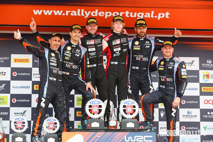 Podio del WRC Rally del Portogallo 2023