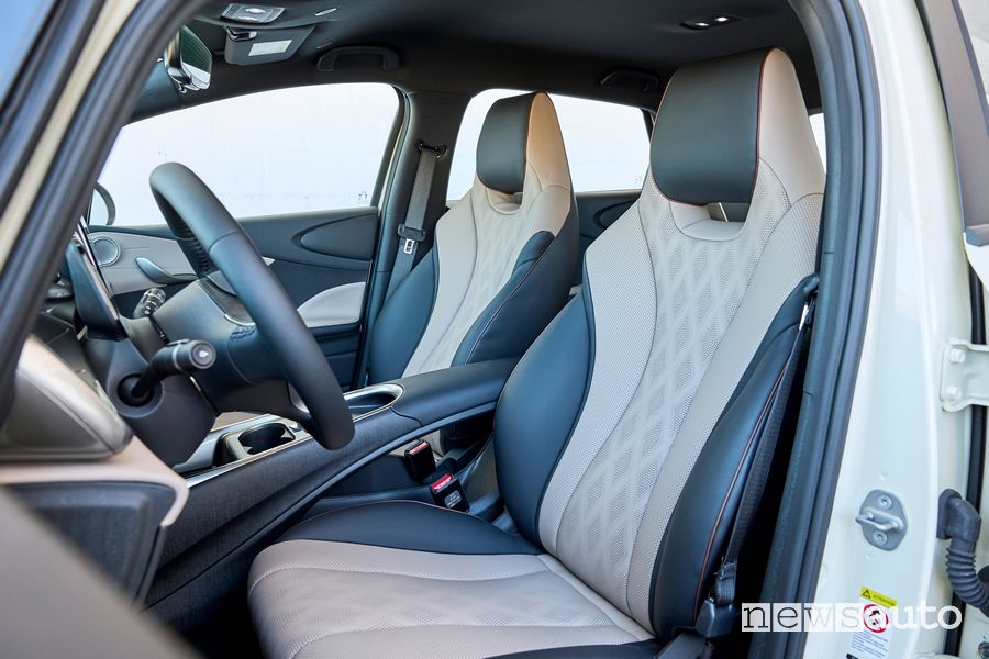 BYD Dolphin sedili anteriori abitacolo