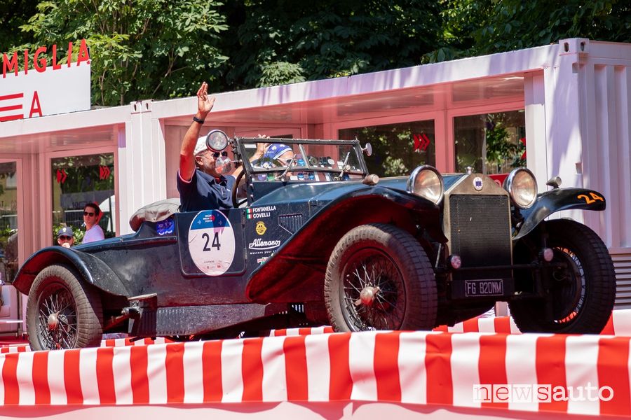 Lancia Lambda Spider Tipo 221 di Fontanella e Covelli al 2° posto della Mille Miglia 2023
