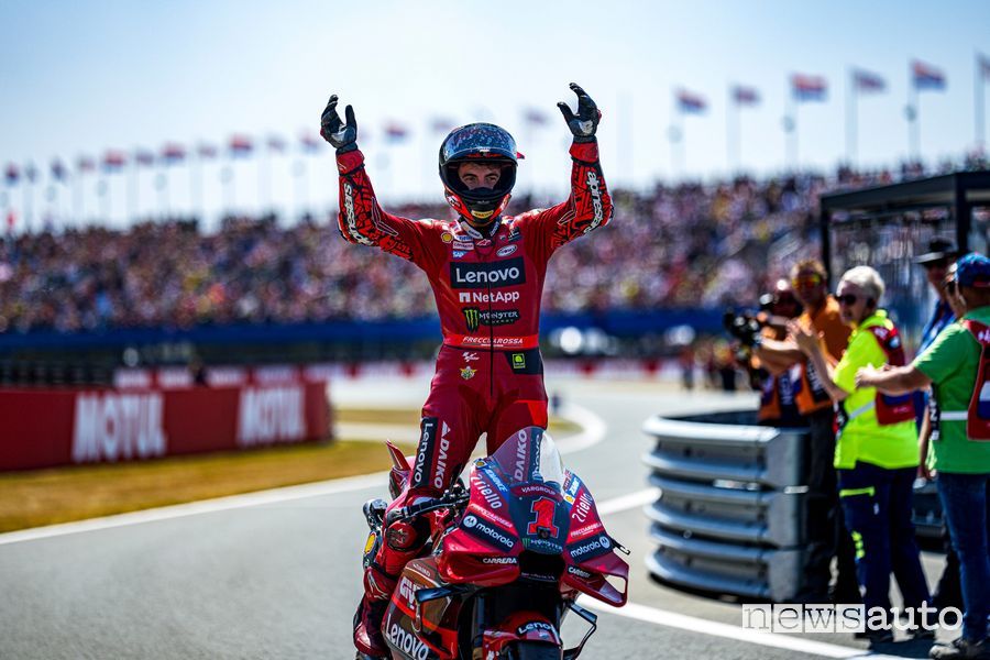 Francesco Bagnaia (Ducati) ha dominato il Gp d’Olanda di MotoGP 2023