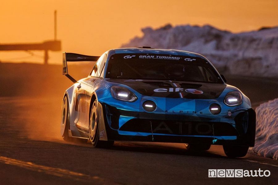 Alpine A110 record alla Pikes Peak 2023 nella categoria Open