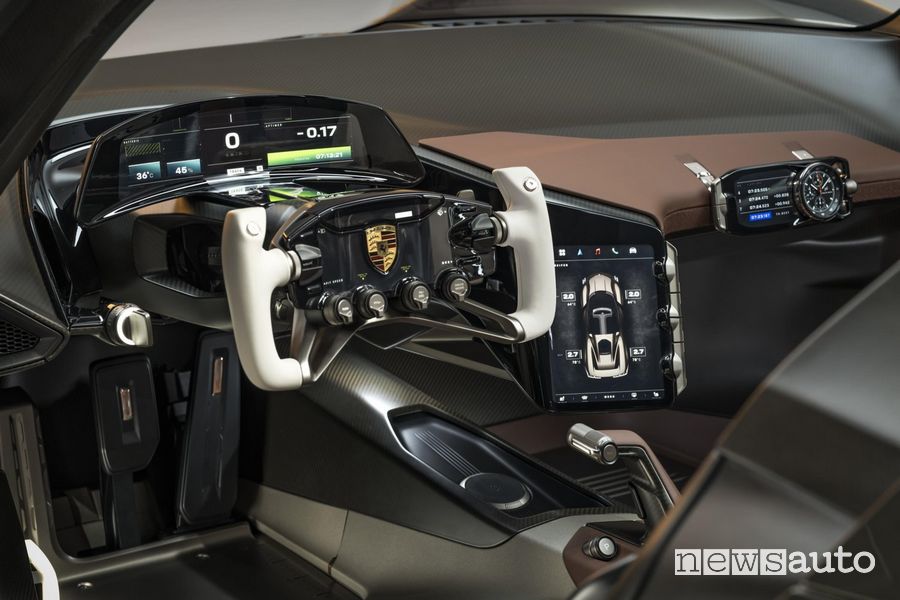 Porsche Mission X plancia abitacolo