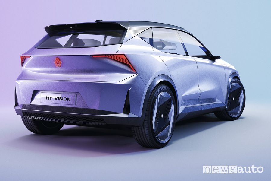 Renault H1st vision concept posteriore 3/4 auto del futuro