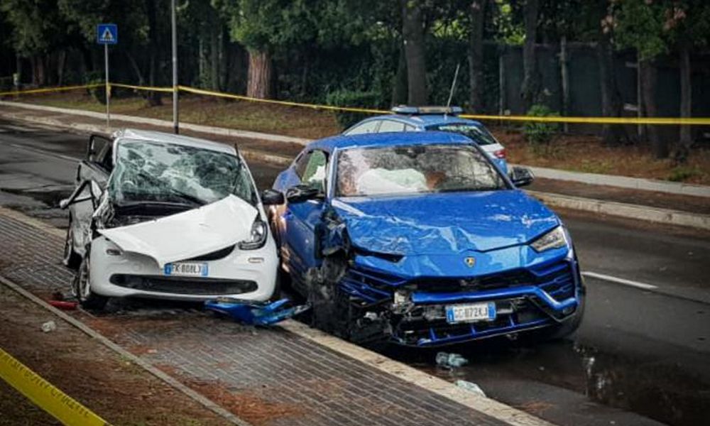 L'incidente dello youtuber con la Lamborghini a Roma