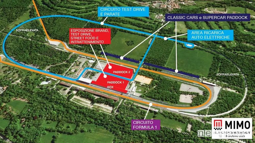Mappa Autodromo di Monza MIMO 2023