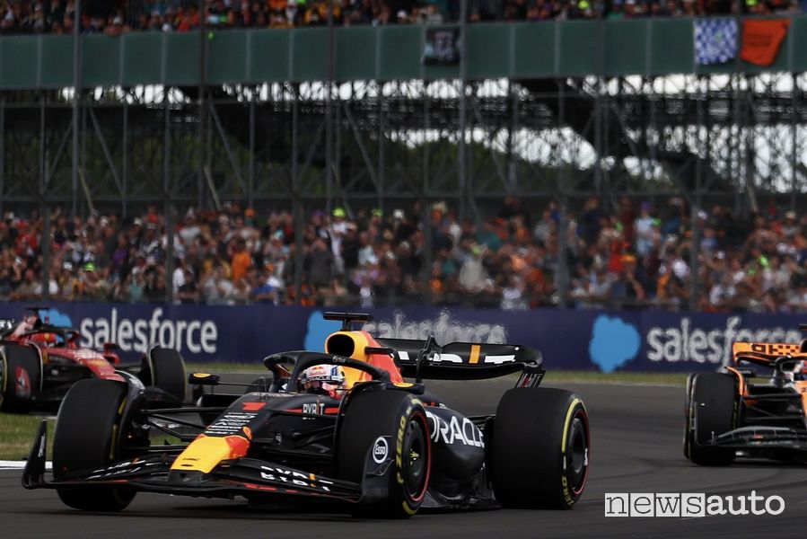 F1 Gp Gran Bretagna 2023 vittoria Max Verstappen Red Bull