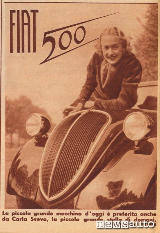 Pubblicità Fiat Topolino Fiat 500