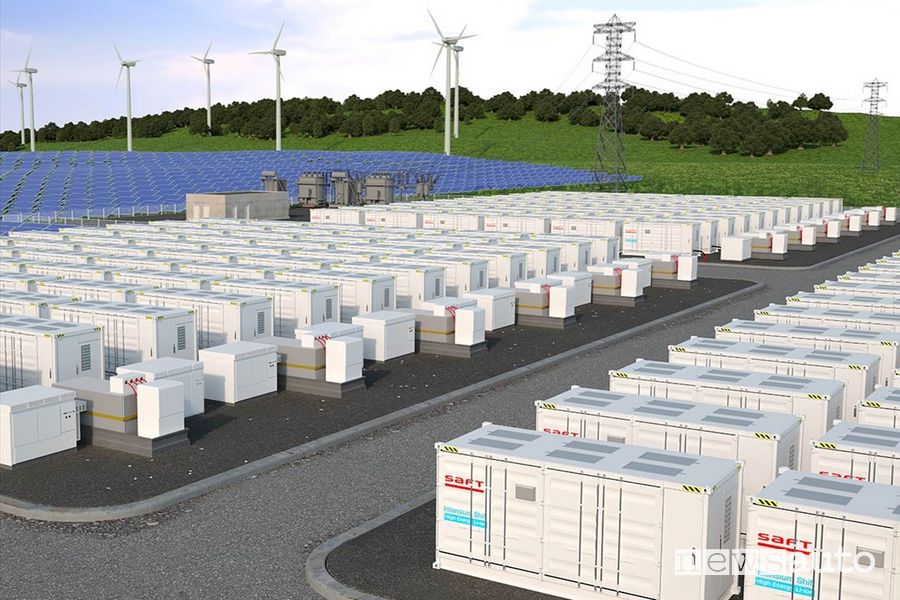 Impianto di produzione di energia rinnovabile con batterie di accumulo stazionarie